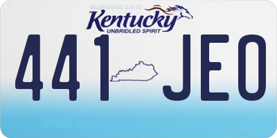 KY license plate 441JEO