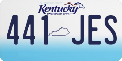 KY license plate 441JES