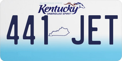 KY license plate 441JET