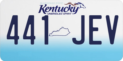 KY license plate 441JEV