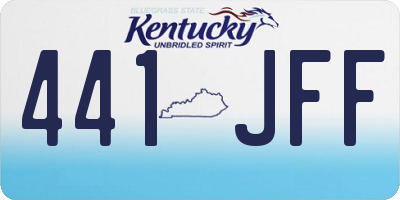 KY license plate 441JFF