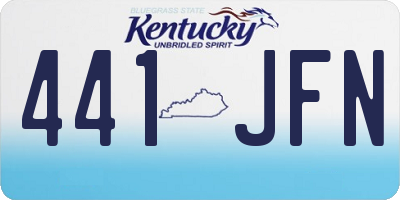 KY license plate 441JFN