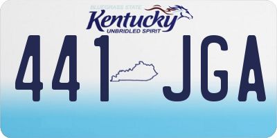 KY license plate 441JGA