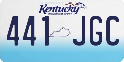 KY license plate 441JGC