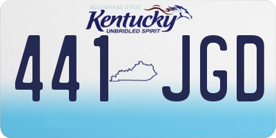 KY license plate 441JGD