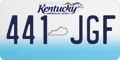 KY license plate 441JGF