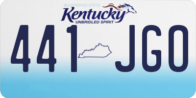 KY license plate 441JGO