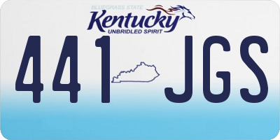 KY license plate 441JGS
