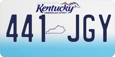 KY license plate 441JGY