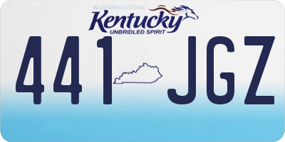 KY license plate 441JGZ