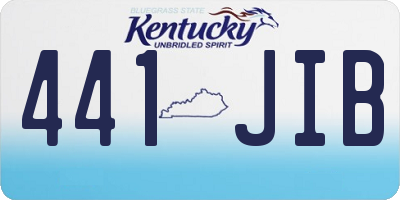 KY license plate 441JIB