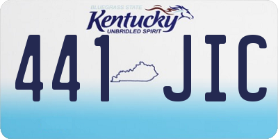 KY license plate 441JIC