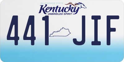 KY license plate 441JIF