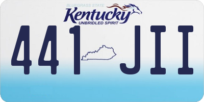KY license plate 441JII