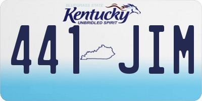 KY license plate 441JIM