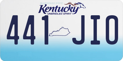 KY license plate 441JIO