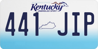 KY license plate 441JIP