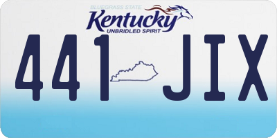 KY license plate 441JIX