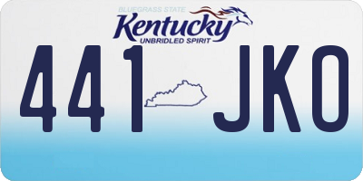KY license plate 441JKO