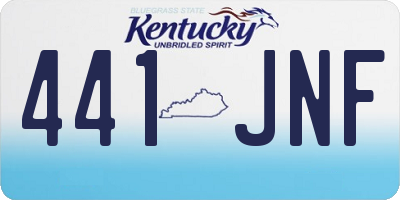 KY license plate 441JNF