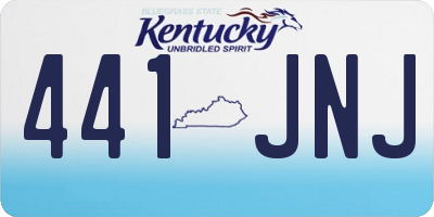 KY license plate 441JNJ