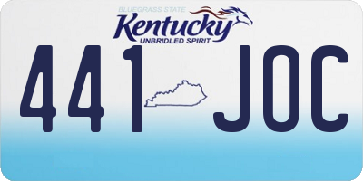 KY license plate 441JOC