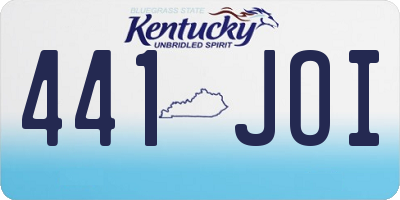 KY license plate 441JOI