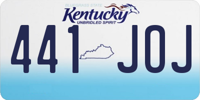 KY license plate 441JOJ