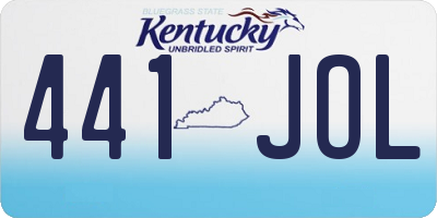 KY license plate 441JOL