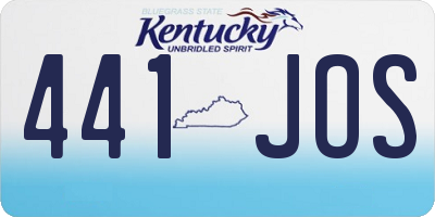KY license plate 441JOS