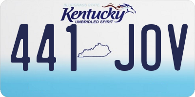 KY license plate 441JOV
