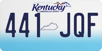 KY license plate 441JQF