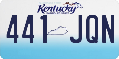 KY license plate 441JQN