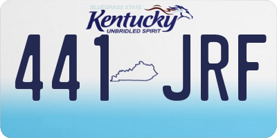 KY license plate 441JRF