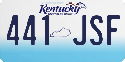 KY license plate 441JSF