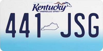 KY license plate 441JSG
