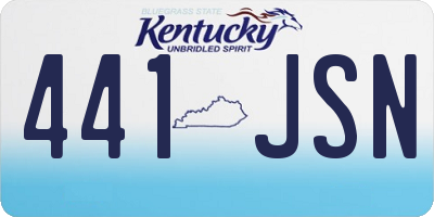 KY license plate 441JSN
