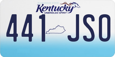 KY license plate 441JSO