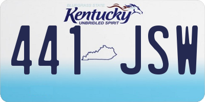 KY license plate 441JSW