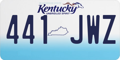 KY license plate 441JWZ