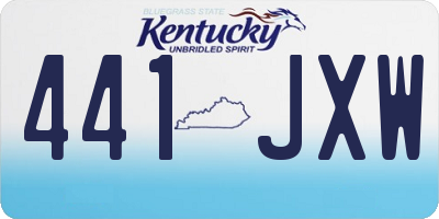 KY license plate 441JXW