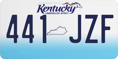 KY license plate 441JZF
