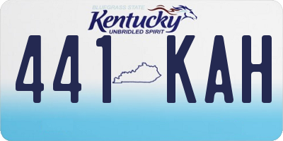 KY license plate 441KAH