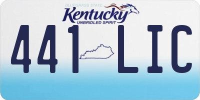 KY license plate 441LIC