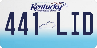 KY license plate 441LID