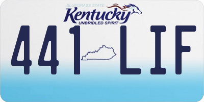 KY license plate 441LIF