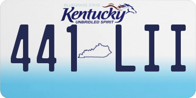 KY license plate 441LII