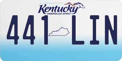 KY license plate 441LIN