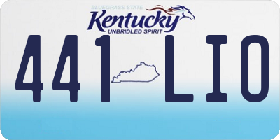 KY license plate 441LIO