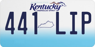 KY license plate 441LIP